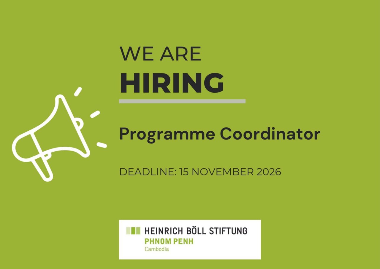 Programme Coordinator — Heinrich Böll Stiftung Cambodia (Phnom Penh)
